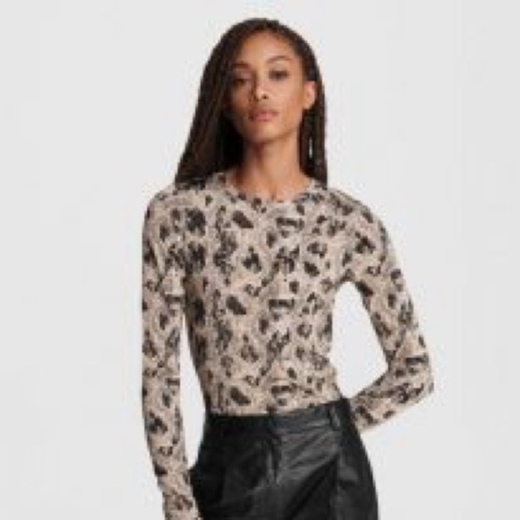 rag & bone Sabeen Leopard Print Top (22) - Picture 5 of 11